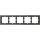 Merten MEG4050-6503 D-Life Glas Rahmen 5-fach Onyxschwarz