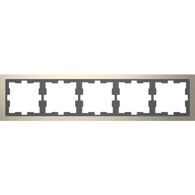 Merten MEG4050-6550 D-Life Metall Rahmen 5-fach Nickelmetallic