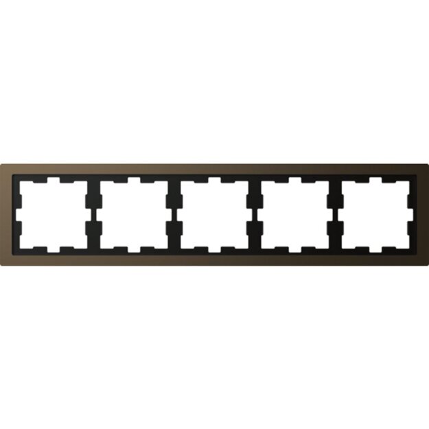 Merten MEG4050-6552 D-Life Metall Rahmen 5-fach Moccametallic