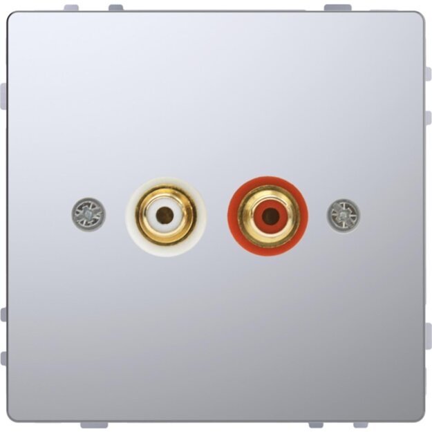 Merten MEG4350-6036 Steckdose für Audio Anschluss Edelstahl System Design