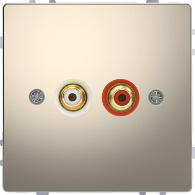 Merten MEG4350-6050 Steckdose für Audio Anschluss Nickelmetallic System Design