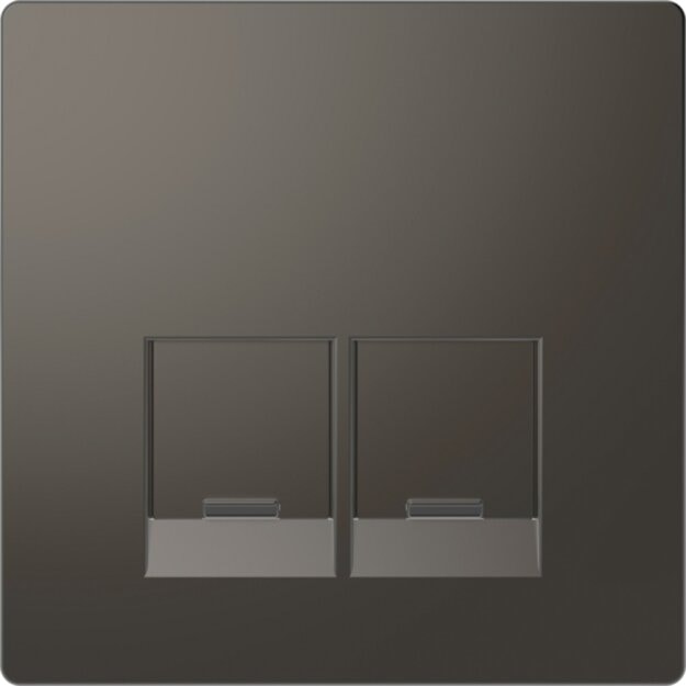 Merten MEG4572-6034 Zentralplatte für Schneider Electric-Connector 2-fach Anthrazit System Design