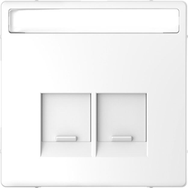 Merten MEG4574-6035 Zentralplatte für Schneider Electric-Connector 2-fach Lotosweiß System Design
