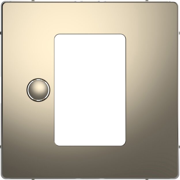 Merten MEG5775-6050 Zentralplatte für Universal Temperaturregler-Einsatz mit Touch-Display Nickelmetallic System Design