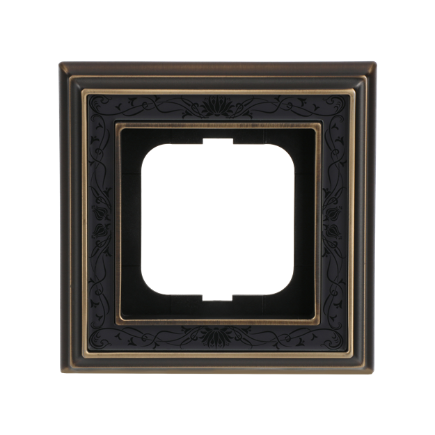 Busch-Jaeger 1721-843 Abdeckrahmen 1-fach Rahmen (Echtmetall) Messing Busch-dynasty® 2CKA001754A4668
