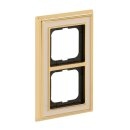 Busch-Jaeger 1722-838 Abdeckrahmen 2-fach Rahmen (Echtmetall) Messing Busch-dynasty® 2CKA001754A4634