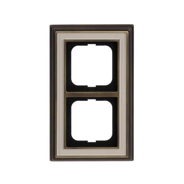 Busch-Jaeger 1722-848 Abdeckrahmen 2-fach Rahmen (Echtmetall) Messing Busch-dynasty® 2CKA001754A4654
