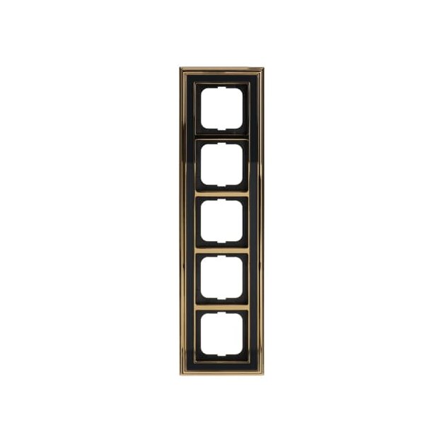 Busch-Jaeger 1725-835 Abdeckrahmen 5-fach Rahmen (Echtmetall) Messing Busch-dynasty® 2CKA001754A4642