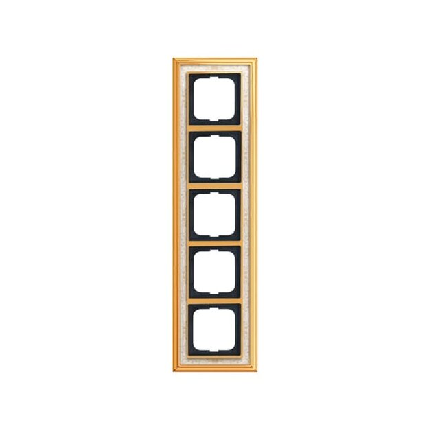 Busch-Jaeger 1725-836 Abdeckrahmen 5-fach Rahmen (Echtmetall) Messing Busch-dynasty® 2CKA001754A4647