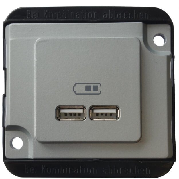 Merten MEG4366-7060 USB Ladestation mattsilber PANZER