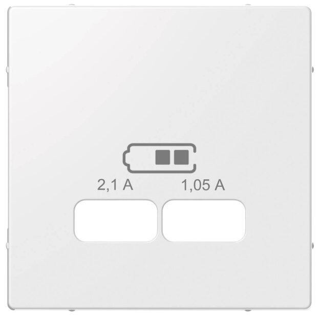 Merten MEG4367-0319 Zentralplatte für USB Ladestation-Einsatz Polarweiß glänzend System M