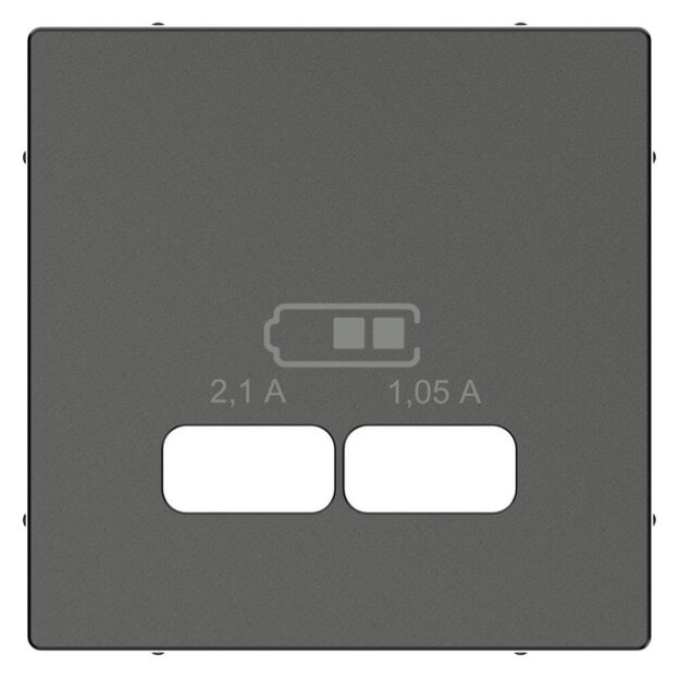 Merten MEG4367-0414 Zentralplatte für USB Ladestation-Einsatz Anthrazit System M