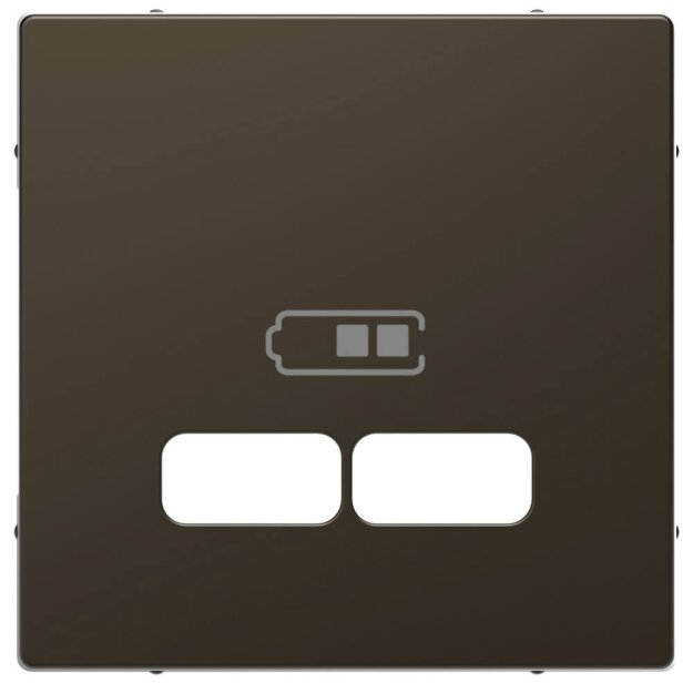 Merten MEG4367-6052 Zentralplatte für USB Ladestation-Einsatz Moccametallic System Design
