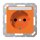 Jung A1520BFKINAO SCHUKO Steckdose mit Schriftfeld 6x46mm (Thermoplast bruchsicher) Orange Serie A