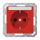 Jung A1520BFNART SCHUKO Steckdose mit Schriftfeld 6x46mm (Thermoplast bruchsicher) Rot Serie A