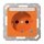 Jung A1520BFNAKOO SCHUKO Steckdose mit Schriftfeld 6x46mm (Thermoplast bruchsicher) Orange Serie A