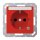 Jung A1520BFNAKORT SCHUKO Steckdose mit Schriftfeld 6x46mm (Thermoplast bruchsicher) Rot Serie A