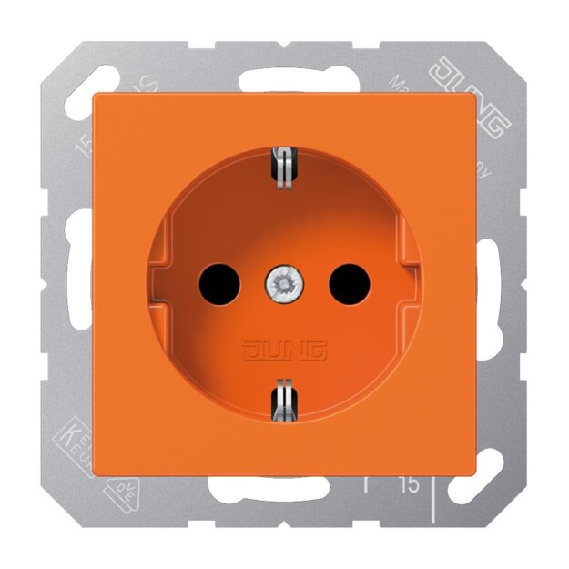 Jung ABA1520BFKIO SCHUKO Steckdose KI (Duroplast antibakteriell) Orange Serie AS