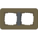 Gira 0212426 Abdeckrahmen 2-fach Gira E3 Umbra/Anthrazit