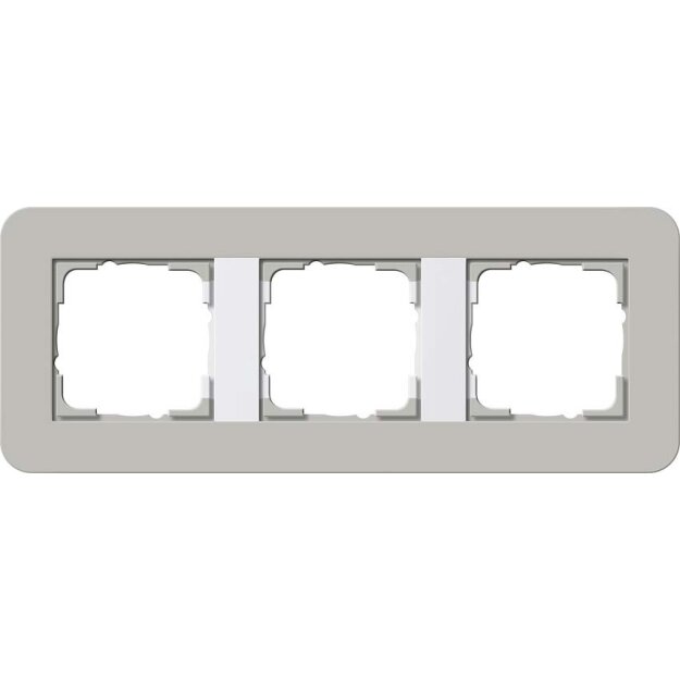 Gira 0213412 Abdeckrahmen 3-fach Gira E3 Grau/Reinweiß
