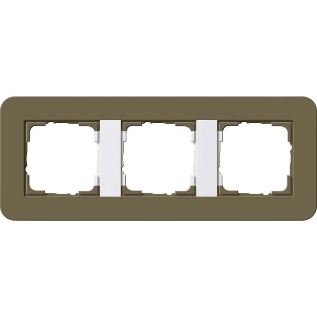 Gira 0213416 Abdeckrahmen 3-fach Gira E3 Umbra/Reinweiß