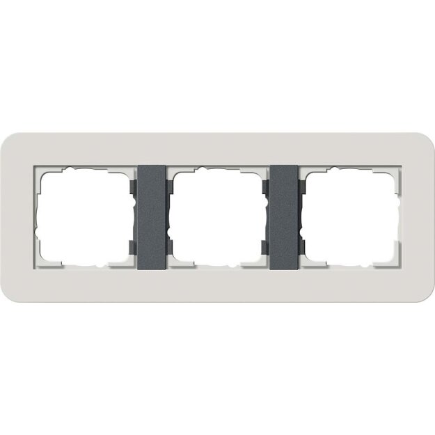 Gira 0213421 Abdeckrahmen 3-fach Gira E3 Hellgrau/Anthrazit