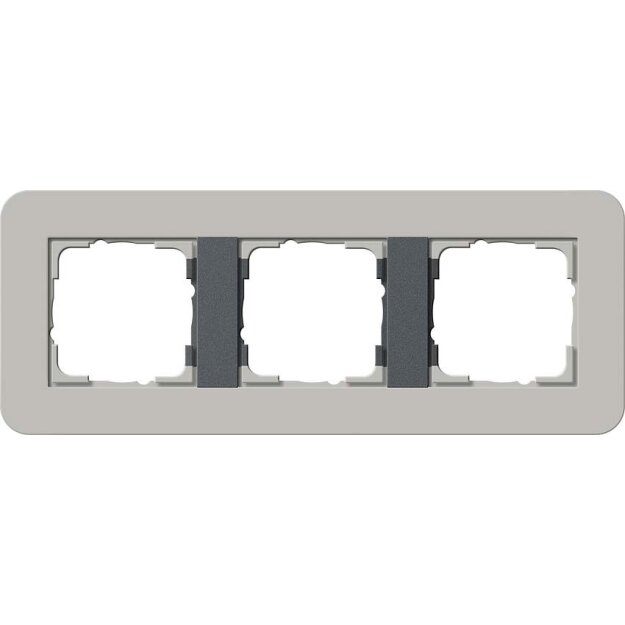 Gira 0213422 Abdeckrahmen 3-fach Gira E3 Grau/Anthrazit