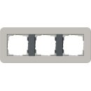 Gira 0213422 Abdeckrahmen 3-fach Gira E3 Grau/Anthrazit