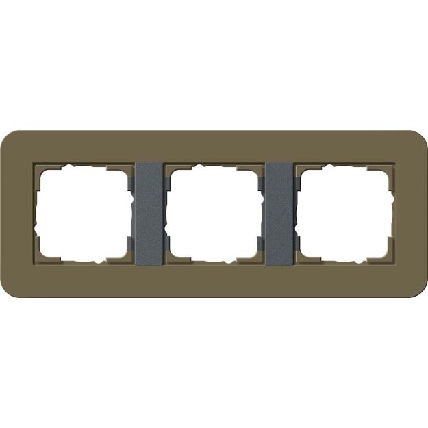 Gira 0213426 Abdeckrahmen 3-fach Gira E3 Umbra/Anthrazit