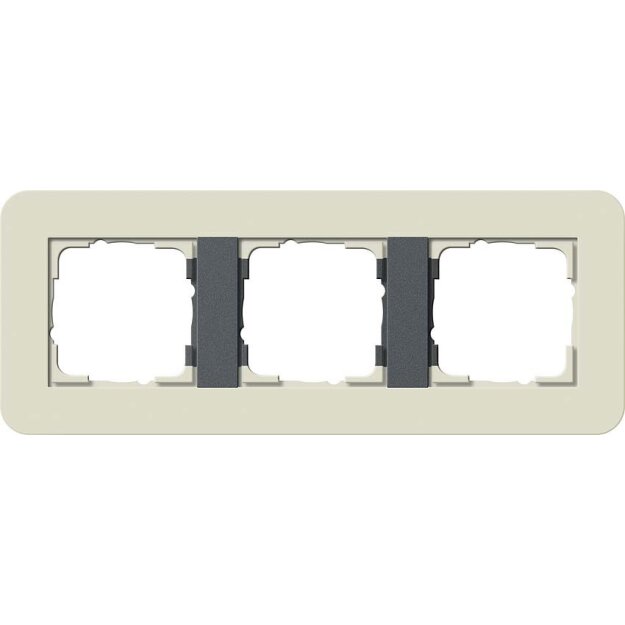 Gira 0213427 Abdeckrahmen 3-fach Gira E3 Sand/Anthrazit
