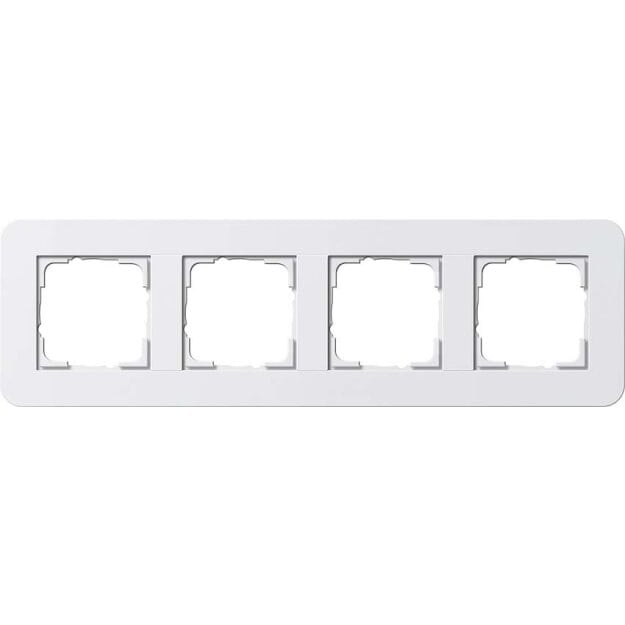 Gira 0214410 Abdeckrahmen 4-fach Gira E3 Reinweiß/Reinweiß