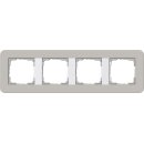 Gira 0214412 Abdeckrahmen 4-fach Gira E3 Grau/Reinweiß