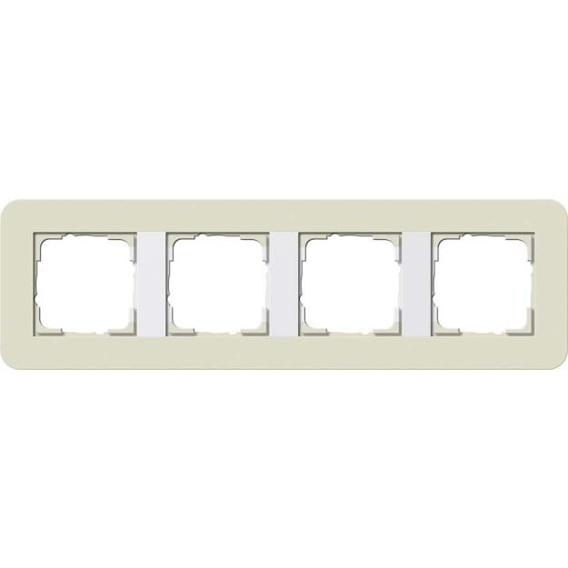 Gira 0214417 Abdeckrahmen 4-fach Gira E3 Sand/Reinweiß