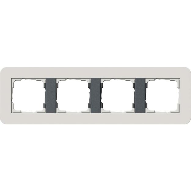 Gira 0214421 Abdeckrahmen 4-fach Gira E3 Hellgrau/Anthrazit