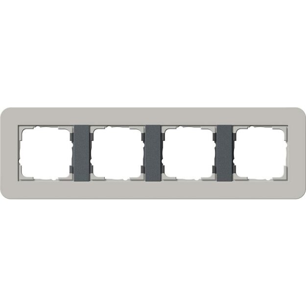 Gira 0214422 Abdeckrahmen 4-fach Gira E3 Grau/Anthrazit