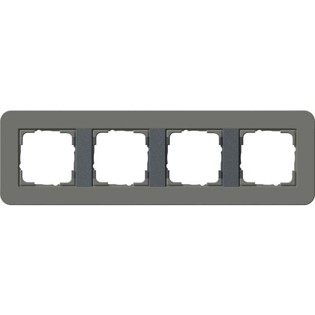 Gira 0214423 Abdeckrahmen 4-fach Gira E3 Dklgrau/Anthrazit