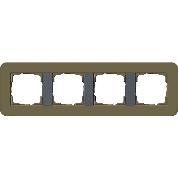 Gira 0214426 Abdeckrahmen 4-fach Gira E3 Umbra/Anthrazit