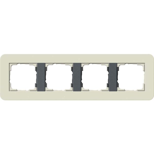 Gira 0214427 Abdeckrahmen 4-fach Gira E3 Sand/Anthrazit
