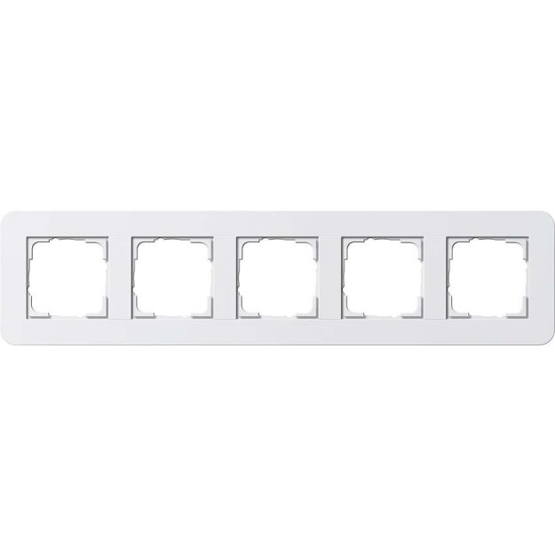 Gira 0215410 Abdeckrahmen 5-fach Gira E3 Reinweiß/Reinweiß
