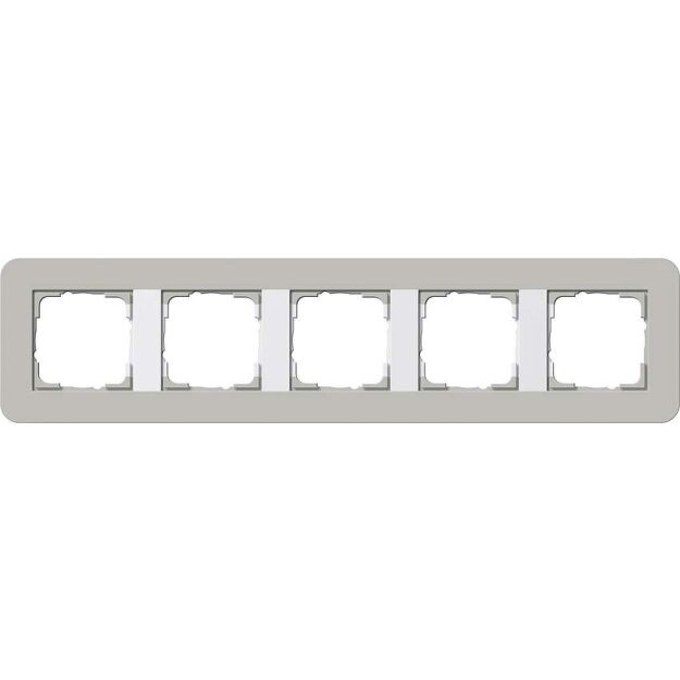 Gira 0215412 Abdeckrahmen 5-fach Gira E3 Grau/Reinweiß