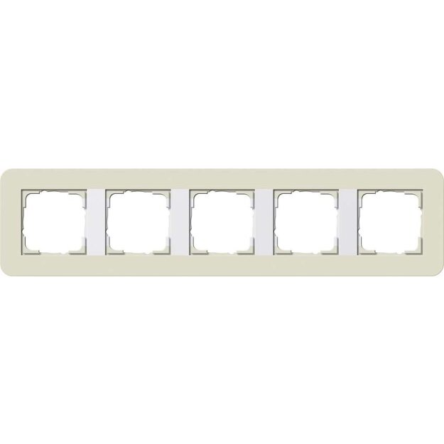 Gira 0215417 Abdeckrahmen 5-fach Gira E3 Sand/Reinweiß