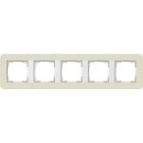 Gira 0215417 Abdeckrahmen 5-fach Gira E3 Sand/Reinweiß