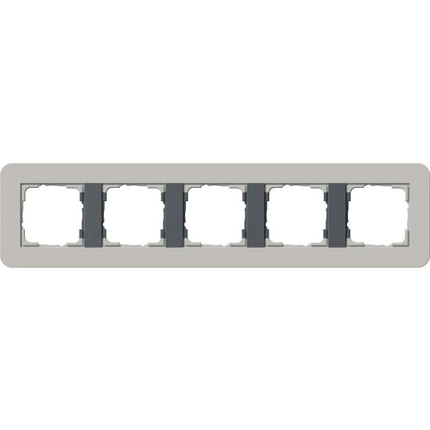 Gira 0215422 Abdeckrahmen 5-fach Gira E3 Grau/Anthrazit
