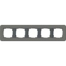 Gira 0215423 Abdeckrahmen 5-fach Gira E3 Dklgrau/Anthrazit