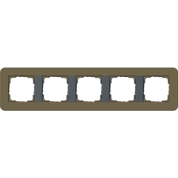 Gira 0215426 Abdeckrahmen 5-fach Gira E3 Umbra/Anthrazit