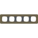 Gira 0215426 Abdeckrahmen 5-fach Gira E3 Umbra/Anthrazit