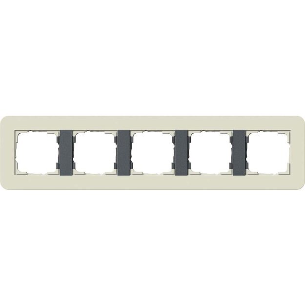 Gira 0215427 Abdeckrahmen 5-fach Gira E3 Sand/Anthrazit