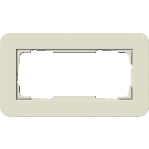 Gira 1002427 Abdeckrahmen 2-fach ohne Mittelsteg Gira E3 Sand/Anthrazit