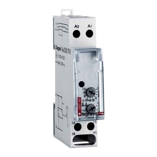 Legrand 004741 Zeitrelais rückfallverzögertes Relais (analog) Anschlussspannung 12… 230VAC/DC 1TE