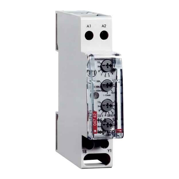 Legrand 004742 Zeitrelais taktgebendes Relais (analog) Anschlussspannung 12… 230 VAC/DC 1TE